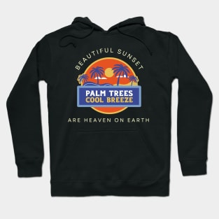 Blue and Orange Modern Beautiful Sunset Hoodie